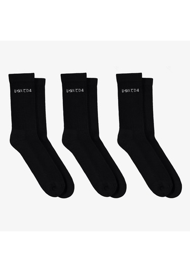 Unıted4 Classic 3'lü Siyah Soket Çorap U3aw70000h