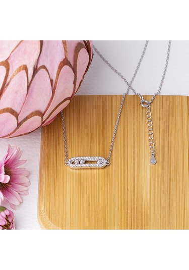 3lü Hareketli Zirkon Taşlı 925 Ayar Gümüş Kadın Kolye Gümüş