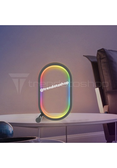 Akıllı Rgb Oval Masaüstü Ortam Işığı App Wifi Kontrollü Gece Lamb