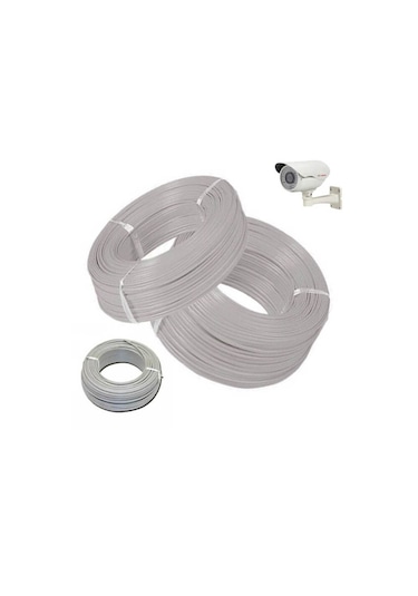200 Metre Cctv Kablo 2+1 0.22mm Folyolu - Güvenlik Kamera Kablosu