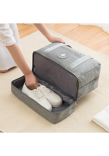 Su Geçirmez Büyük Kapasiteli Çift Katmanlı Plaj Çantası Taşınabilir Spor Çantaları Küp Çantalar Seyahat Çantaları Portakal Tozu Turuncu