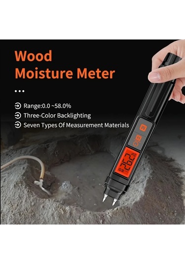 Boatshop1 Aicevoos Dijital Ahsap Nem Olcer Igneli Su Kacagi Dedektor Modu N2 0 58 Arka Aydinlatmali Lcd Ekran Sicaklik Prob Test Cihazi