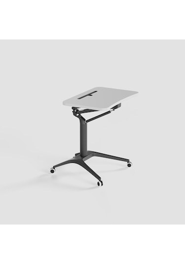 Karr Office D-FLEX-S Mobil Yükseklik Ayarlı Masa - Beyaz Tabla - Siyah Ayak Beyaz