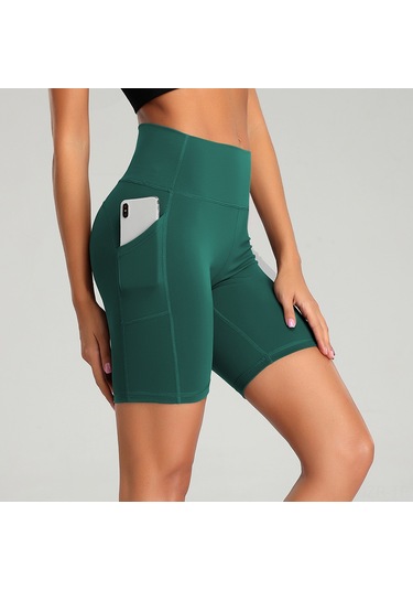 Geeroyoo Yoga Spor Şortu: Yüksek Bel, Nefes Alabilen, Hızlı Kuruyan, Yeşil, 2xl Yeşil