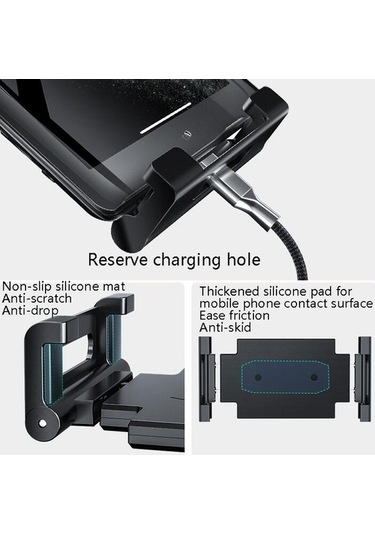Wondernest Araba Kafalık Braketi, Arka Koltuk Tablet Tutucu 140-280mm Uyumlu Std
