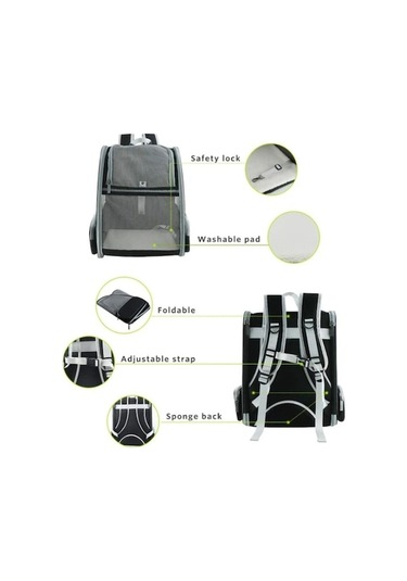 Dm Evcil Hayvanlar İçin 20 Kg Kapasiteli Taşınabilir Pet Sırt Çantası