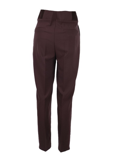 Gala-xi Minimalist Yüksek Bel Midi Kadın Pantolon - Şık Ve Konforlu Kahverengi