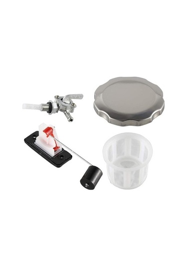 Besthome1 Universal 5-7 Galon Yakıt Tankı Kapak Seti - Metal Kapak, Yakıt Göstergesi Ve Vana İle