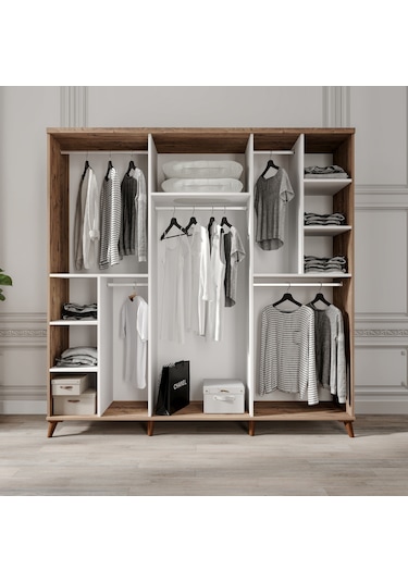 Paris 6 Komple Mdf Atlantik Çam-beyaz Yatak Odası