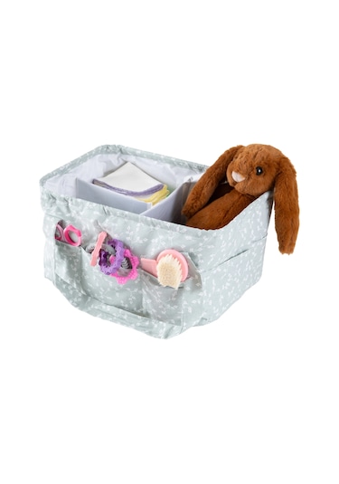 Babyjem - Katlamalı Çanta Anne&Bebek Organizer Yeşil Çiçek