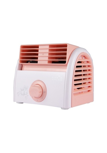 30w Türbin Bıçaksız Mini Masaüstü Sessiz Fan Pembe 7745 Pembe