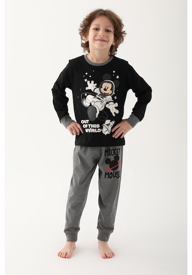 Mickey Mouse D4821-3 Çocuk  Siyah Pijama