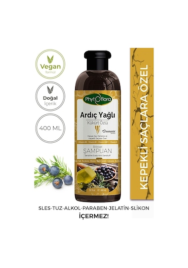 Phytoflora Tuzsuz Ardıç Yağlı Kükürt Özlü Şampuan 400 ML