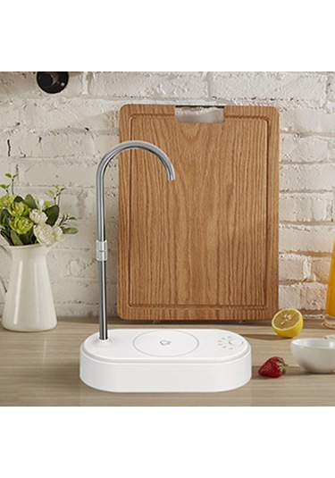 Leezsing Masaüstü Su Şişesi Dağıtıcısı Tezgah Üstü Su Şişesi Pompası 5 Galon Usb Şarjlı Su Dağıtıcısı Ev, Ofis İçin Beyaz