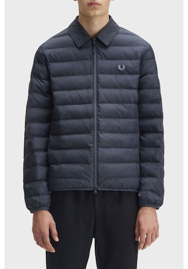 Fred Perry J1301 Collared Insulated Erkek Mont Mavi