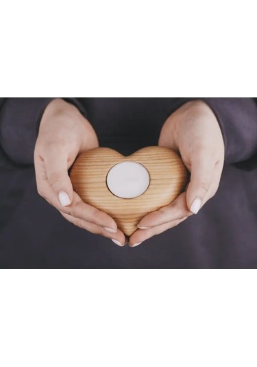 Tateplota İç Mekan Ahşap Şamdan Kalp 145108544 Aromatik