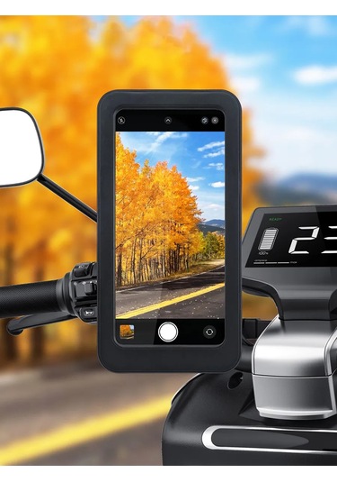 Avtoprom Bisiklet Ve Motosikletler İçin Su Geçirmez Telefon Tutucu 411276004 Siyah