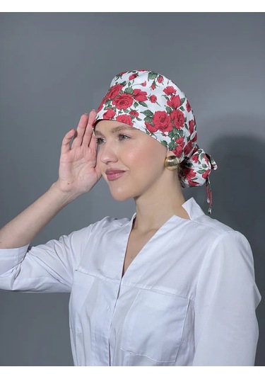Geminiko Çok Kullanımlık Desenli Pamuklu Hemşire Şapkası 428857767