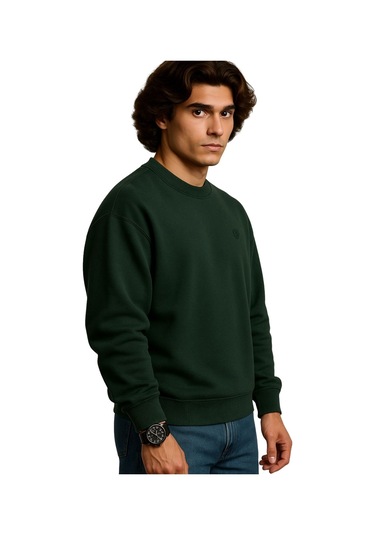 Erkek Büyük Beden 122 Kilo-158 Kilo Arası İçin Uygun Geniş Kalıp Bisiklet Yaka Pamuklu Selanik Kazak Koyu Yeşil Erkek Büyük Beden 122 Kilo-158 Kilo Arası İçin Uygun Geniş Kalıp Bisiklet Yaka Pamuklu Selanik Kazak Koyu Yeşil