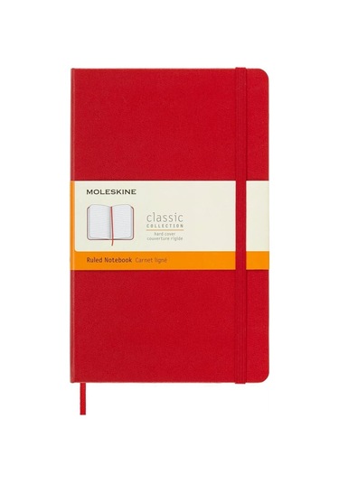 Moleskine Çizgili Kırmızı Defter Sert Kapak