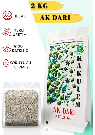 Kakulem Sertifikalı Muhabbet Kuşu Papağan Yemi Ak Darı 2 Kg