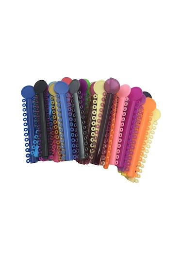 40 Adet/torba Diş Elastik Ligatür Bağları Ortodonti Lastik Bantlar Parantez Parantez İçin 40 Renk İsteğe Bağlı Pearlize