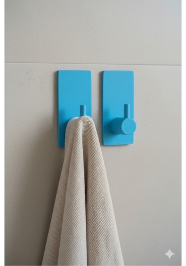 2 Li Askılık Kapı Arkası, Duvara Monte, Dayanıklı Malzeme, Sarı 65 Sarı