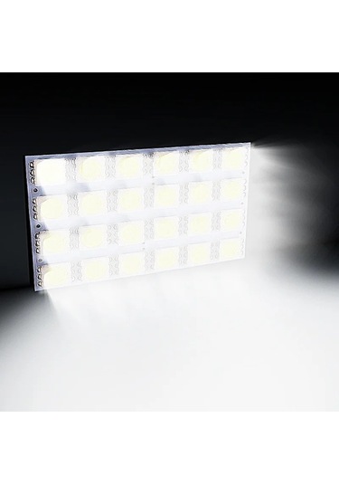T10 5050 3030 Led Iç Panel Beyaz Işık Okuma Lambası Evrensel Araba Bagajı 24 Led 3030 1 Piece Set