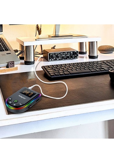 Cbtx Q7 Taşınabilir Dijital Ekran Bluetooth 5.3 Mp3 Çalar 2'si 1 Arada Alıcı / Verici Araç Ses Adaptörü