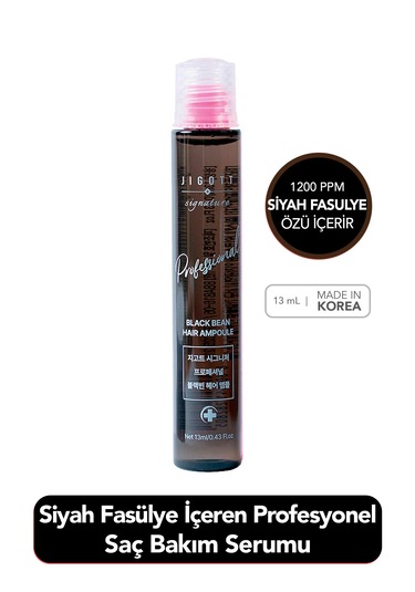 Jigott Siyah Fasülye İçeren Nemlendirici ve Besleyici Saç Serumu 13 ML