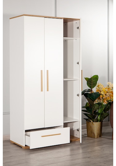 Eva 301 - 3 Kapaklı 1 Çekmeceli Gardırop