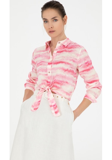 Pierre Cardin Kadın Pembe Gömlek Desenli 50284839-vr041 Pembe