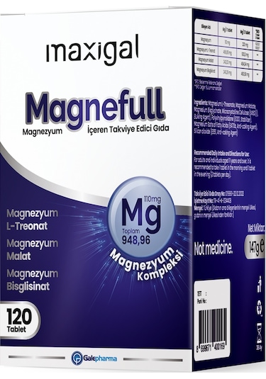 Maxigal Magnefull Magnezyum Vitamin 120 Tablet