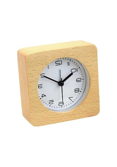 Trendooze Suntek Sessiz Saati, Saat, Rengi Masa İçin Çocuklar Çalar Basit Ahşap Vs