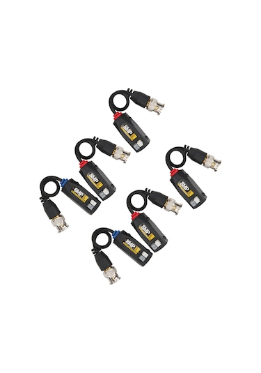 Lemestar 6 Adet 8mp Video Güç Balun, Ahd/tvı/cvı/cvbs Desteği, 400m Iletim, Frenzy Korumalı, Pasif Tasarım, Yüksek Güvenlik