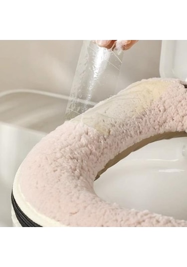 Tongxida Yumuşak Yastık Su Peluş Pedi Mor Klozet Kapağı Karikatür Evrensel Dört Banyo Hayvan Geçirmez Fermuar Kalınlaşmış Isıt Mor