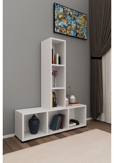 Yvz Home Jüpiter -1 Kitaplık Beyaz