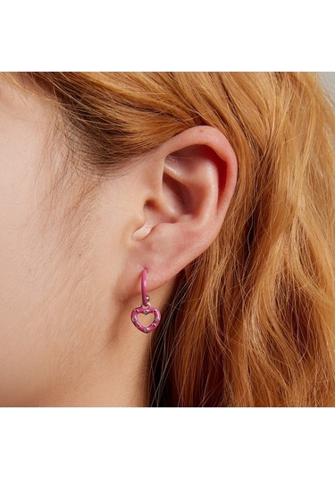 Flybuy 925 Ayar Gümüş Kalp Küpe - Elegan Kolye - Özel Günler İçin Orta Boy