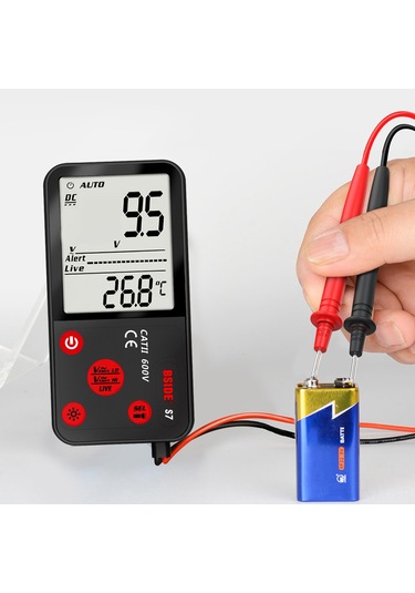 Geeksen Akıllı Akü Multimetre, 3.5" Lcd Ekran, 5999 Sayım, Akıllı Vites Değiştirme, Yanma Koruma, Ncv Tespiti, Usb Şarj, Fener Özelliği, Tam Özellikli Eva Çanta İle Çok Renkli