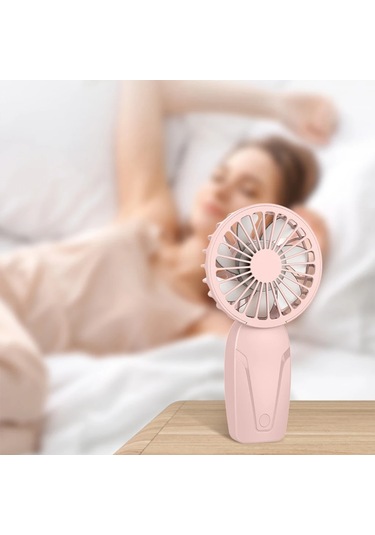 Taşınabilir El Küçük Fan Abs Hafif Sevimli Görünüm Usb Şarj