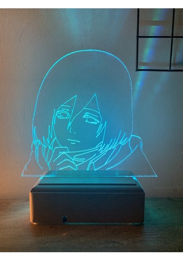 Mikasa Ackerman Aot 16 Renk Gece Lambası