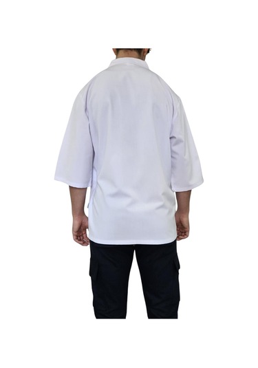 Formteks Sushi Şef Kimono Ceketi Beyaz Kırmızı