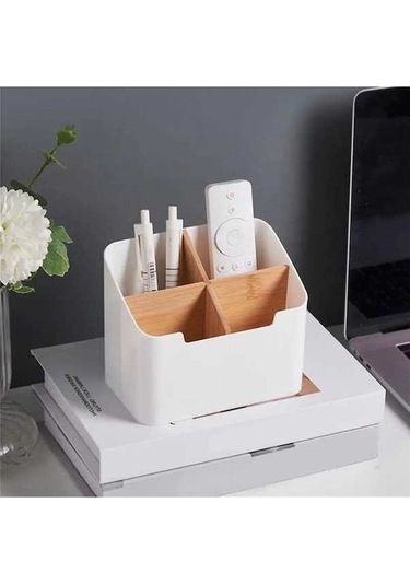 Createtech Depolama Kutusu Tv Klima Uzaktan Kumanda Düzenleyici Beyaz