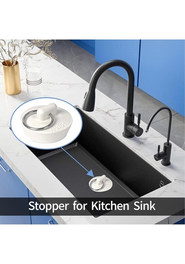 Youmex 6 Boyutlu Kauçuk Su Tıkanıklığı Seti - Mutfak, Banyo Ve Çamaşırhane İçin Su Tutan Batarya Ve Lavabo Tıkanıklığı Erişim Aksesuarı Beyaz