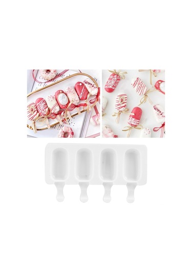 Konesam Güvenli Silikon Dondurma Kalıbı - 4 Bölmeli Evde Dıy Buzlu Tatlı Yapımı, Kolay Çıkarma Ve Temizleme Diğer