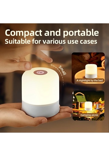 Boatshop1 Modern Dokunmatik Kontrollu 16 Renk Led Komodin Lambasi Uzaktan Kumandali 3 Mod Usb Sarj Edilebilir Pil Yatak Oturma Odasi Ve Kamp Icin Ahşap