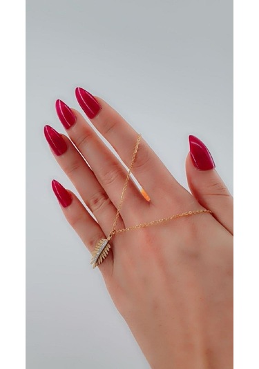 Bhs Life Kadın Gold Renk Yaprak Çelik Kolye