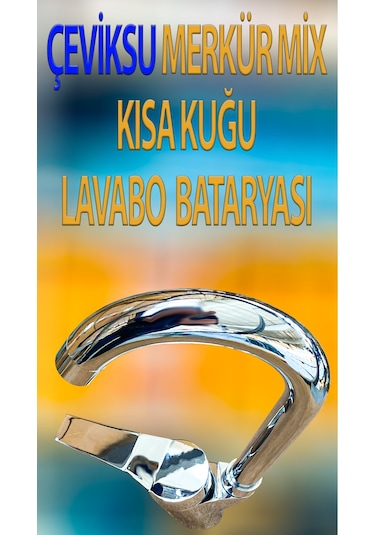 Merkür Mix Kısa Kuğu Model Lavabo Bataryası Krom