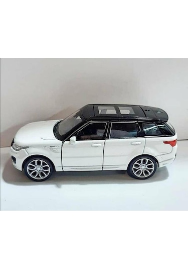 Oyuncak Metal Model Araba 1/36 Çek Bırak Beyaz Range Rover Sport