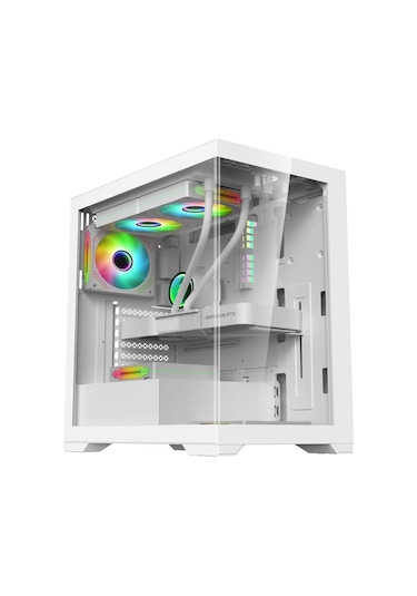 Xaser MG235 4 x RGB Fan USB 3.0 ATX  Oyuncu Bilgisayar Kasası Beyaz